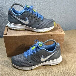 Nike Downshifter 6 Charcoal and Sky Blue Running Shoes